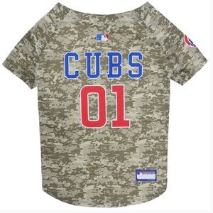 NWT MLB Chicago Cubs Pet Camo Jersey Medium 14”-18”